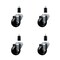 Service Caster 3'' SS Hard Rubber Wheel Swivel 1-3/8'' Expanding Stem Caster Set, 4PK SCC-SSEX20S314-HRS-138-4 - alternate 1